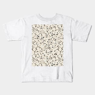 Autumn Mornings Confetti - Cream, Beige, Black, Light Blue Kids T-Shirt